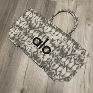 ALO Yoga Marble Gray and White Tote Bag